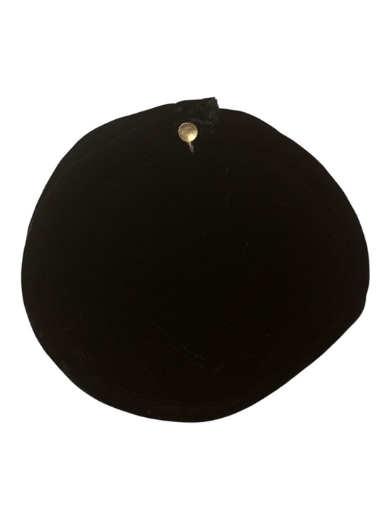John Wanamaker Accessories - John Wanamaker Vintage Classic Black Velvet Hat  with Gold Button